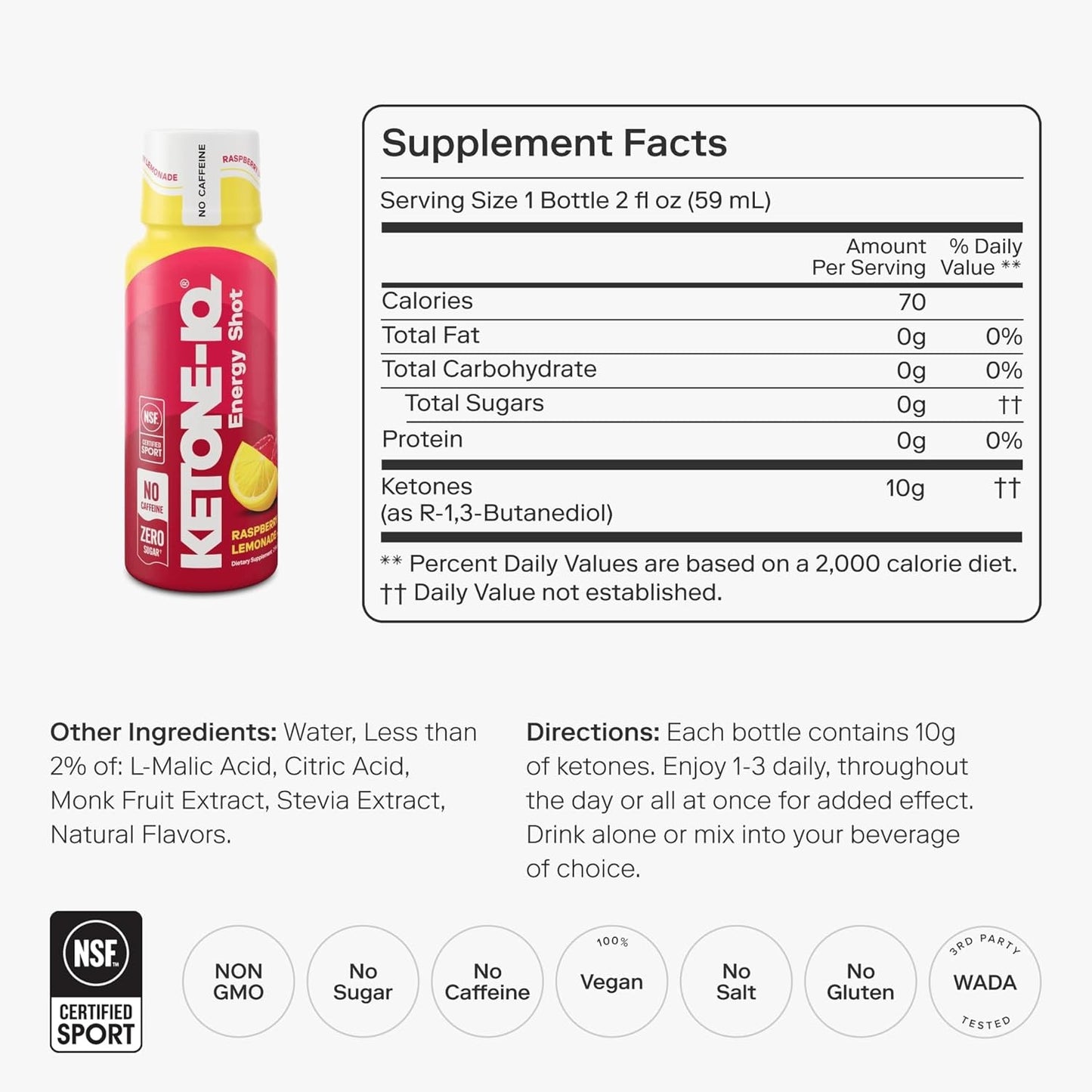Ketone-IQ No Caffeine Shot